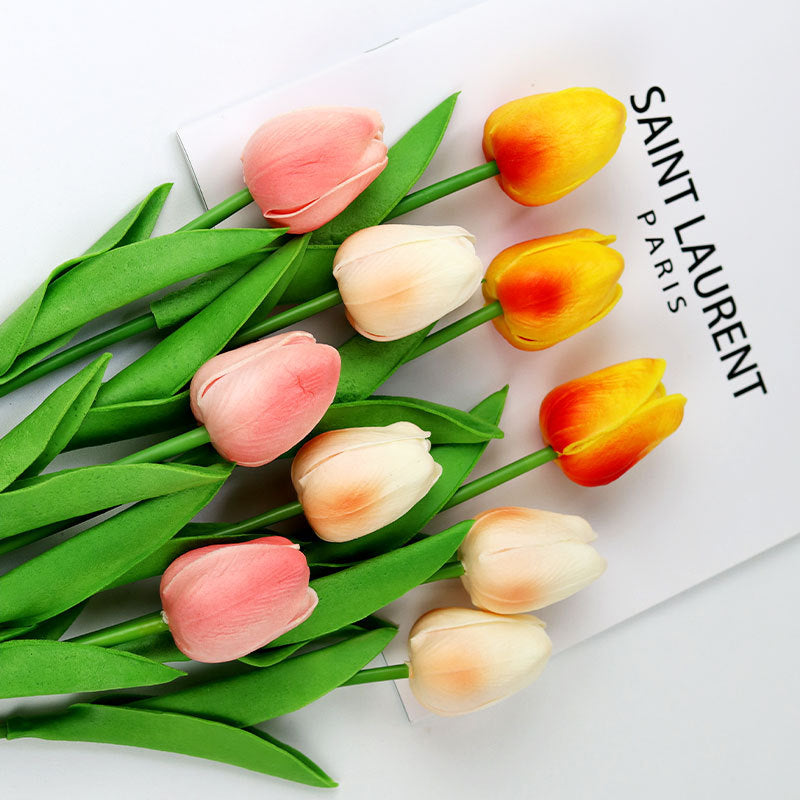 Realistic Faux Tulip Bouquet Arrangement