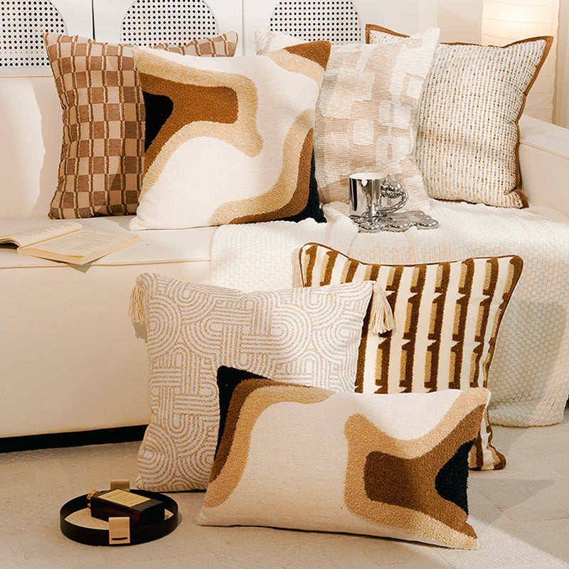 Abstract Patterned Decorative Pillow