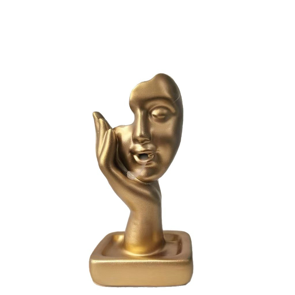 Artistic Face-Shaped Decorative Sculpture Homeandso