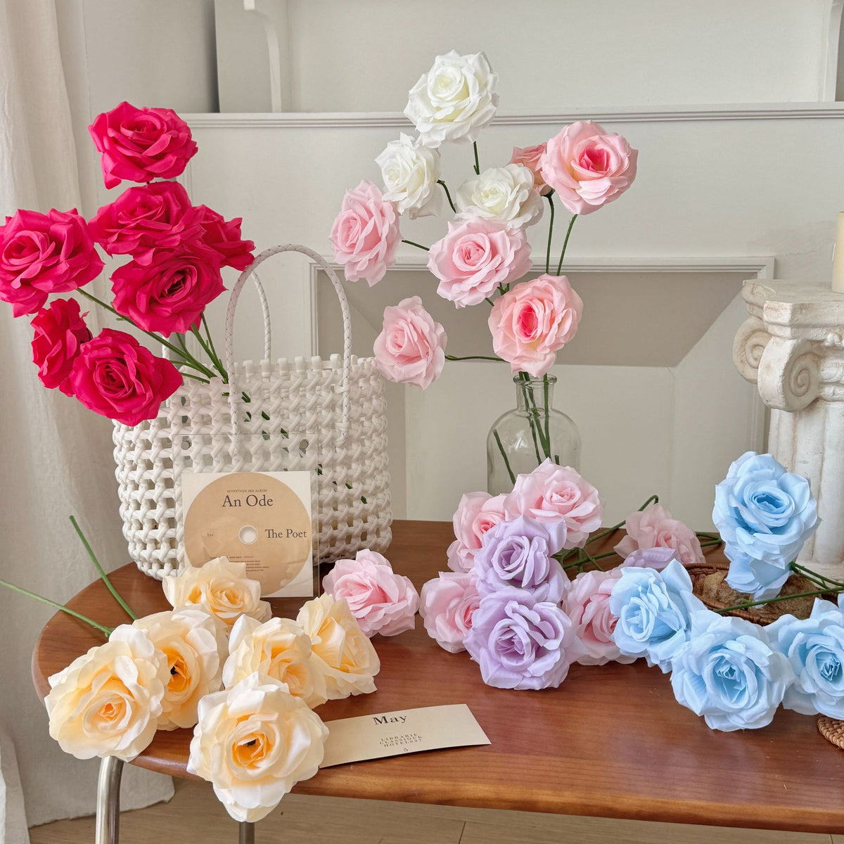 Luxurious Faux Rose Floral Stem