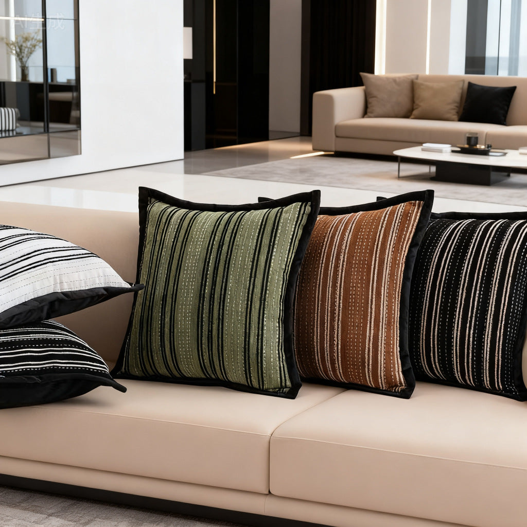 Textured Stripe Decorative Pillow