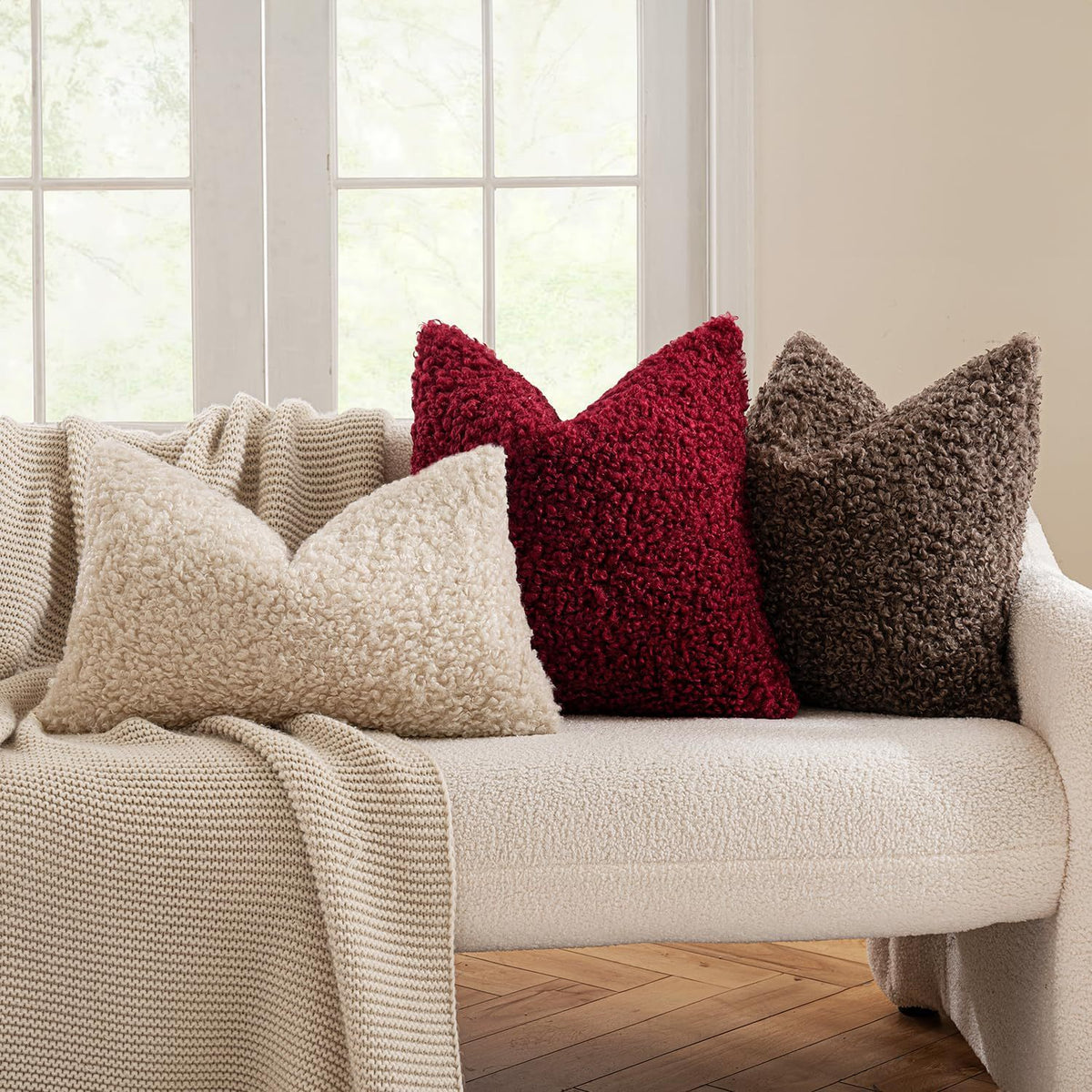 Plush Textured Decorative Cushion