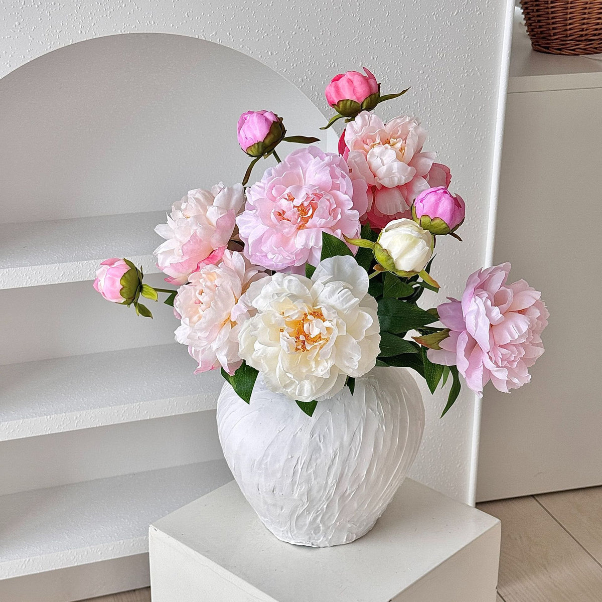 Realistic Peony Floral Stem for Flower Arrangements