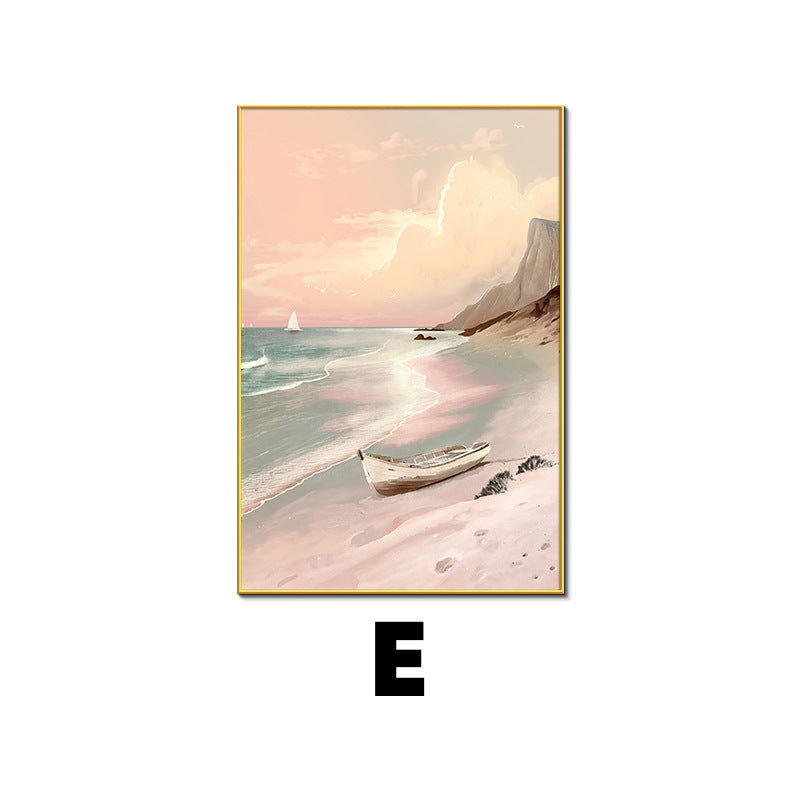 Framed Coastal Sunset Landscape Artwork Homeandso