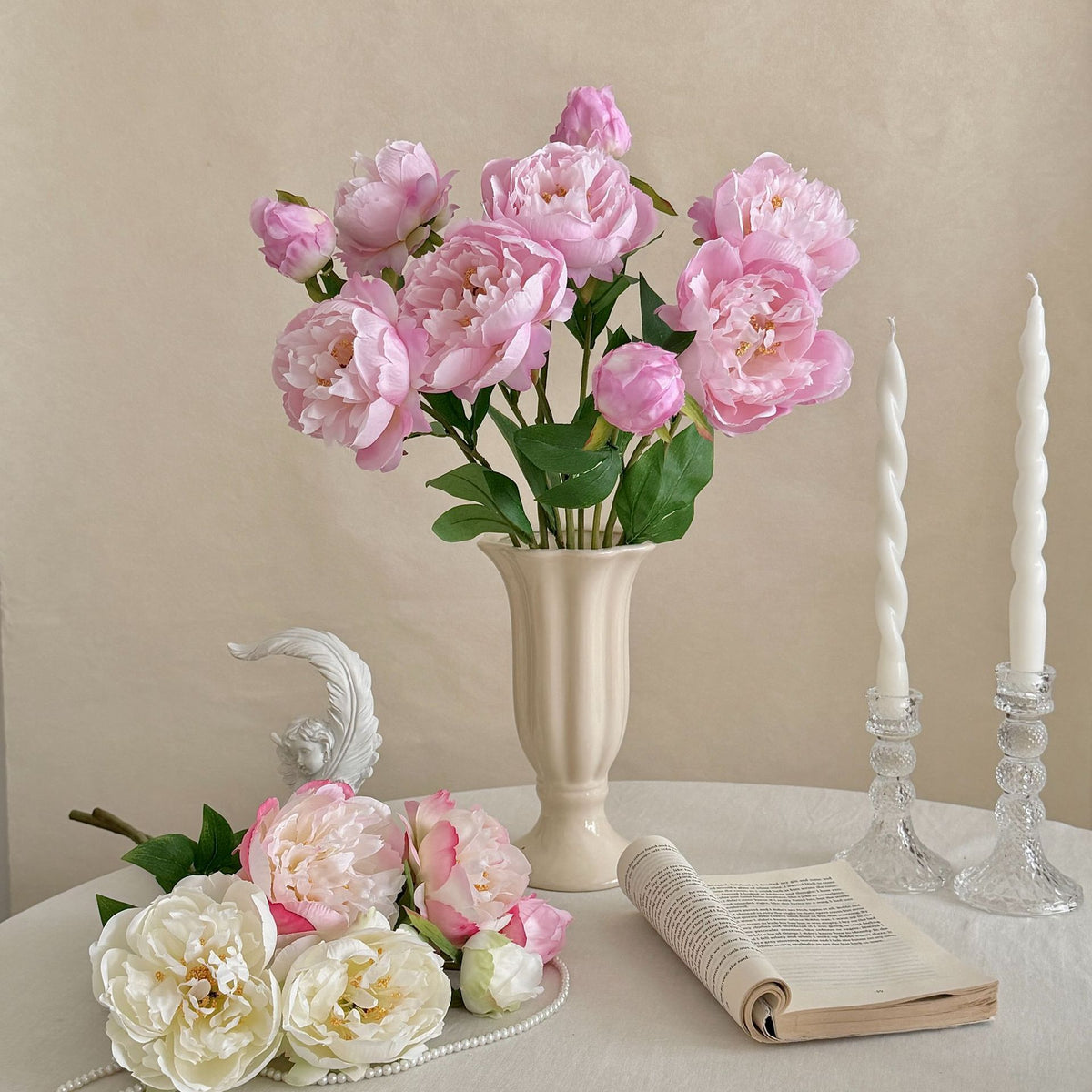 Realistic Artificial Peony Flower Stem