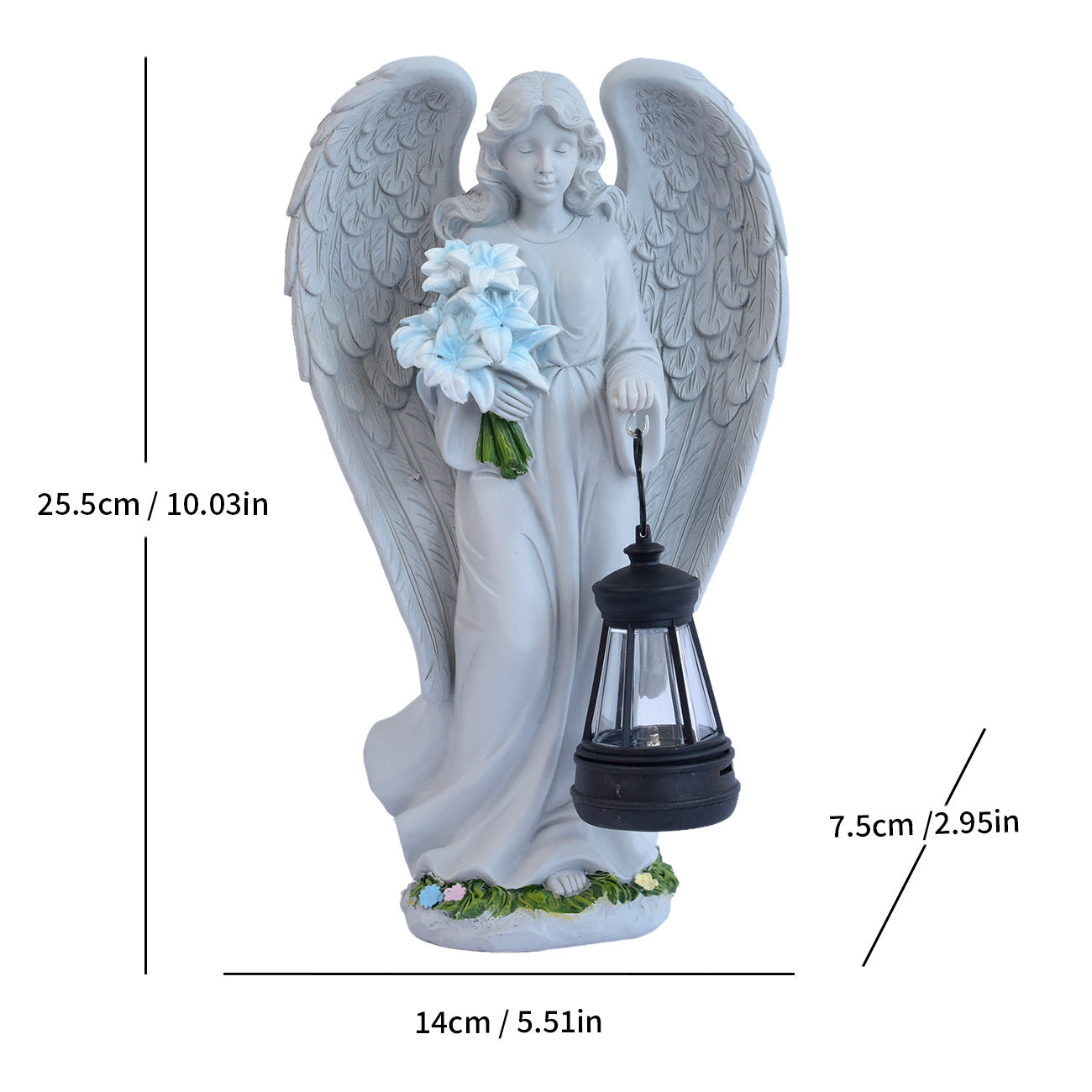 Decorative Angel Figurine with LED Light Homeandso