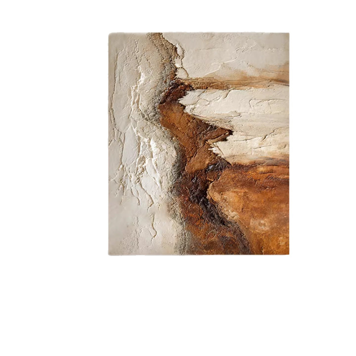 Textured Earth-Tone Abstract Canvas Wall Art Homeandso