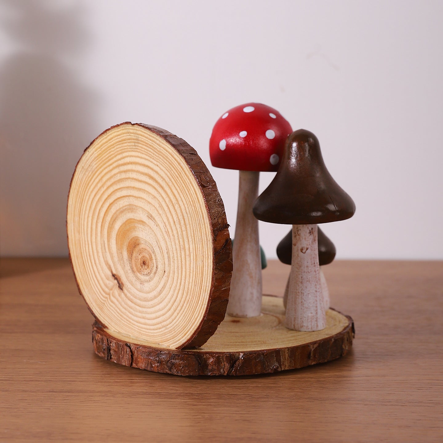 Decorative Wooden Mushroom Figurines Homeandso