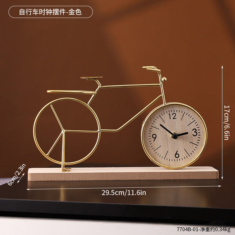 Bicycle-Themed Decorative Analog Clock Homeandso