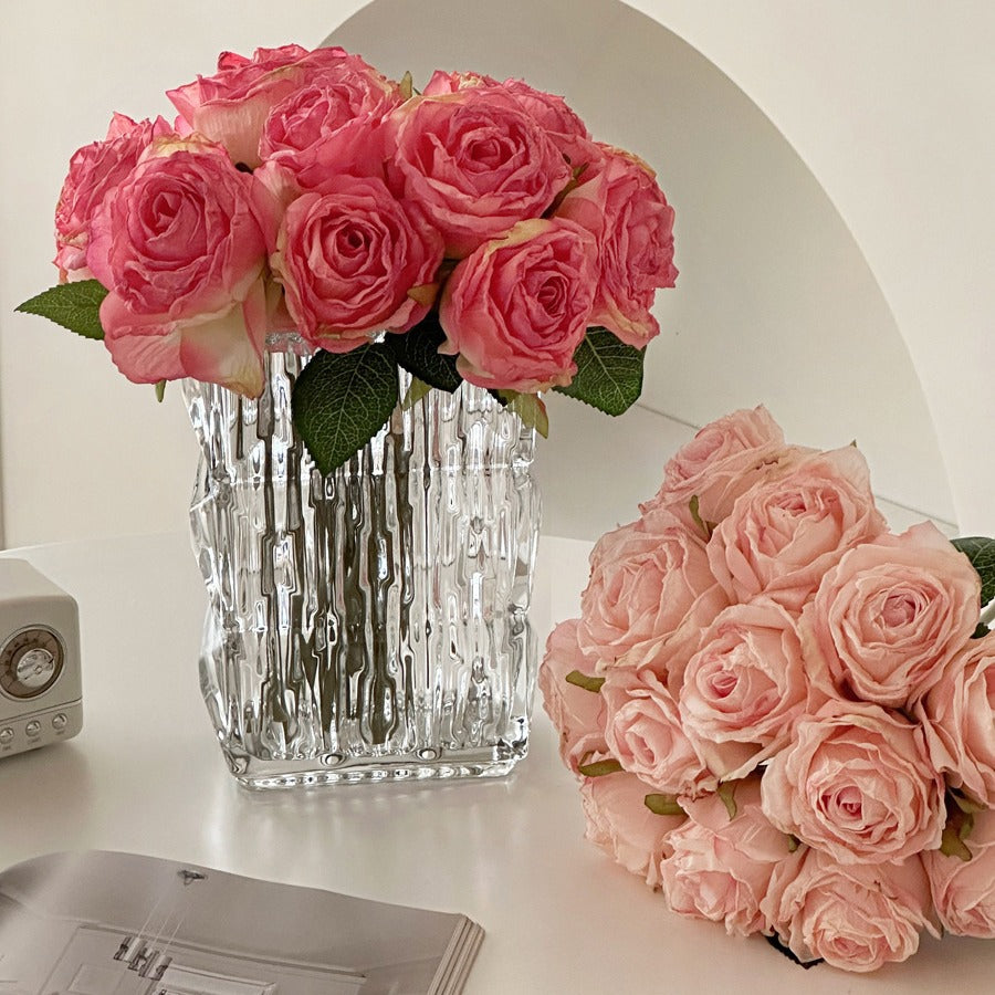 Lifelike Faux Rose Floral Arrangement