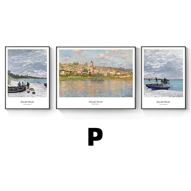 Framed Impressionist Landscape Art Set Homeandso