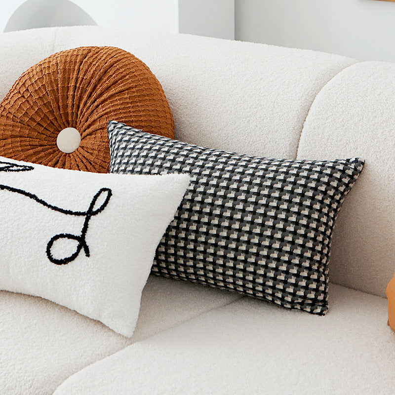 Decorative Textured Rectangle Throw Pillow