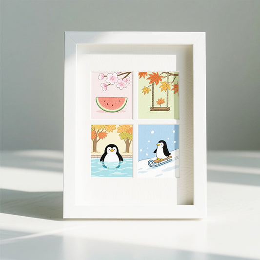 Whimsical Penguin Themed Art Frame