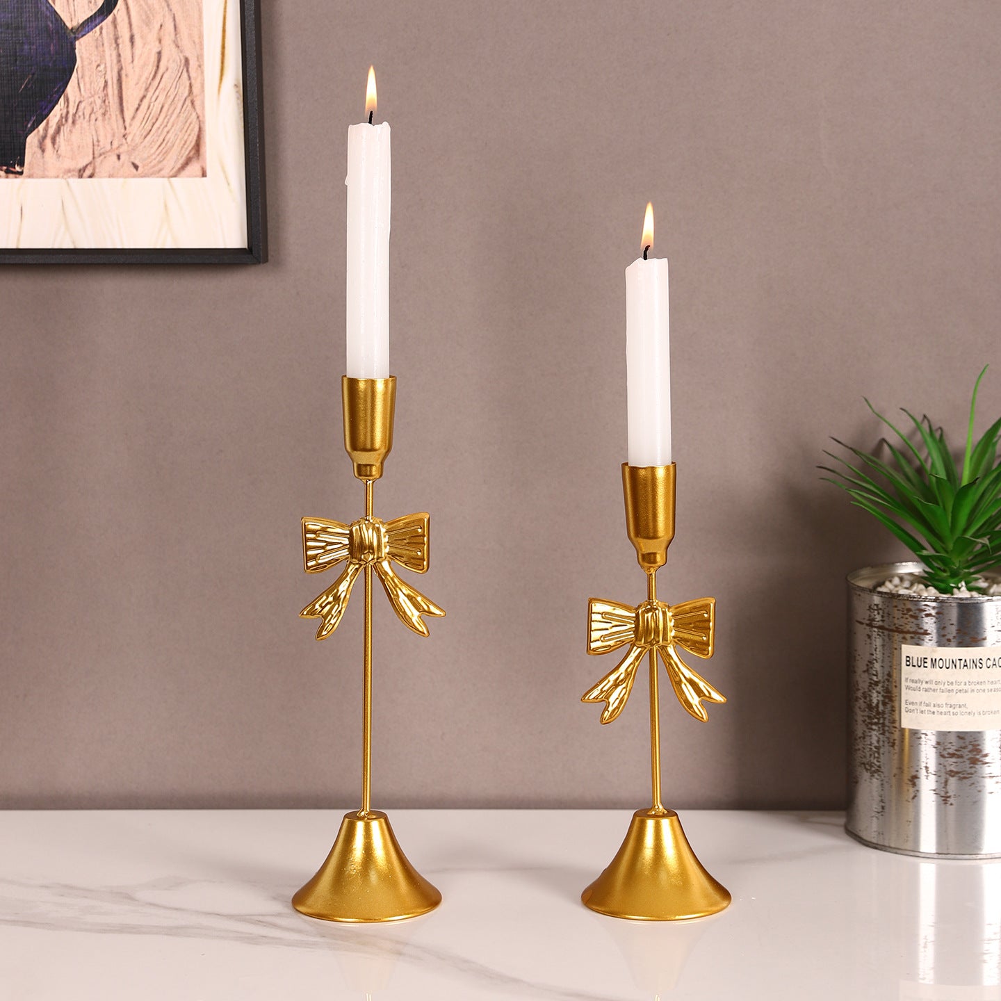 Elegant Bow-Shaped Decorative Candle Holder Homeandso