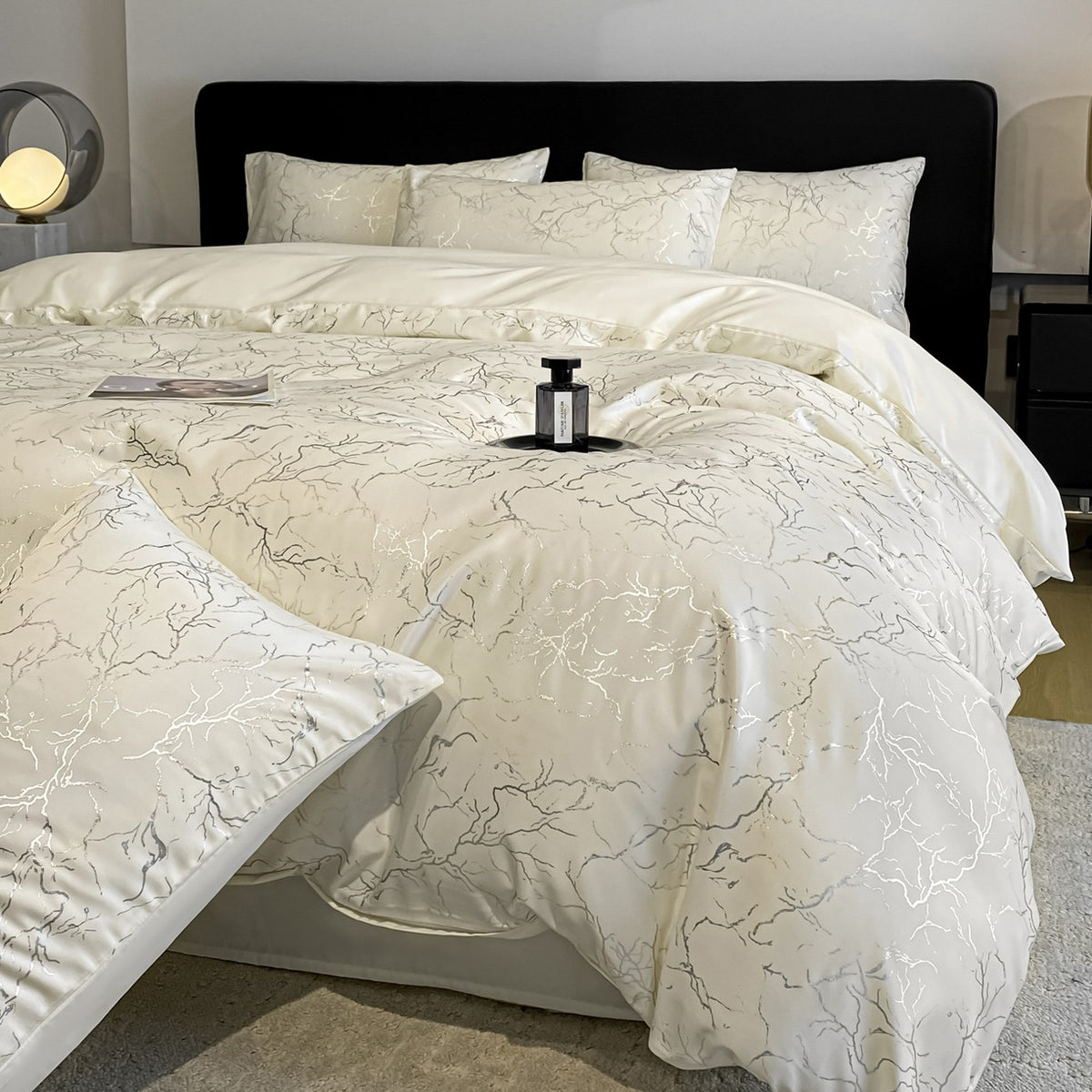 Decorative Elegant Marble Pattern Bedding Set Homeandso