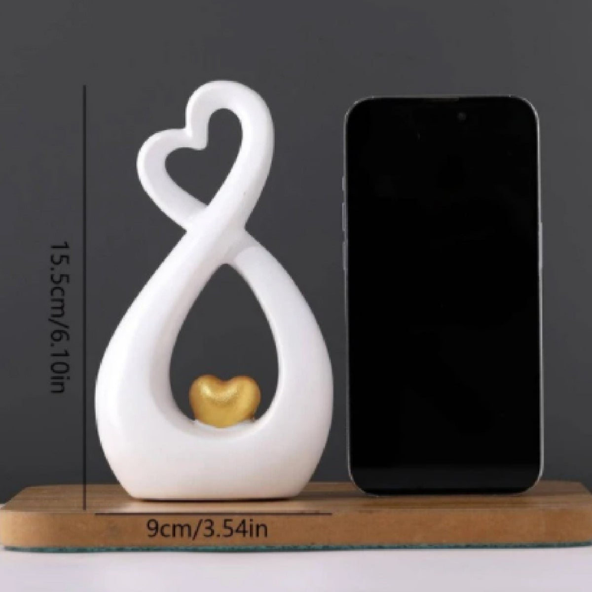 Infinity Heart-Shaped Sculpture Homeandso