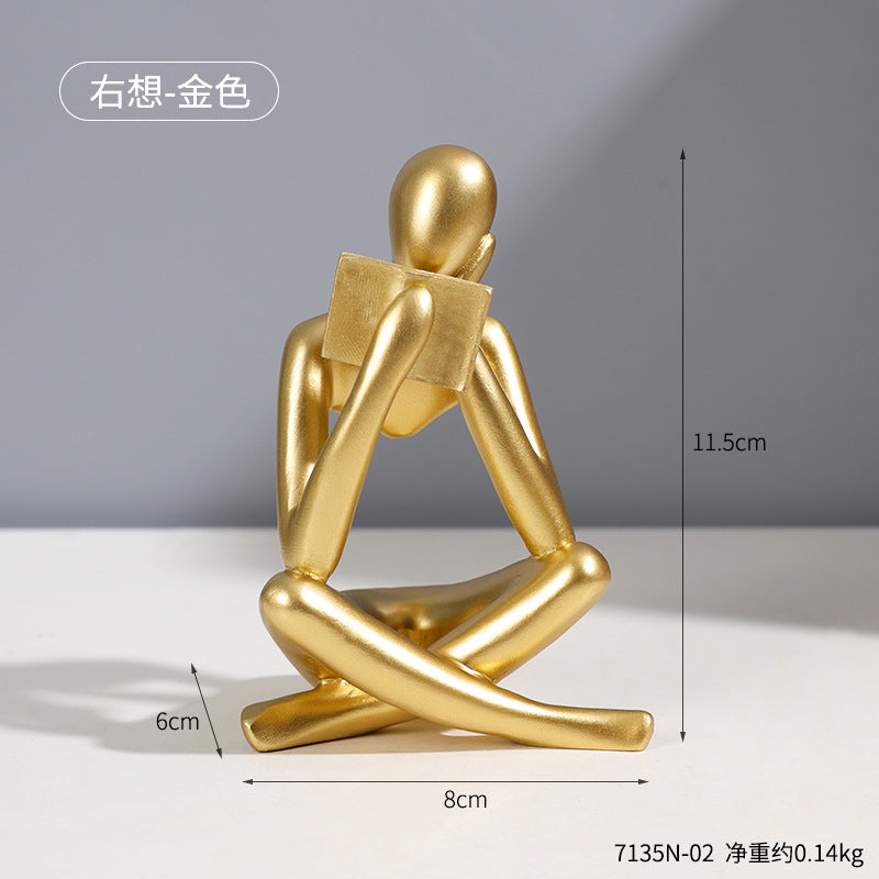 Contemporary Reading Figurine Homeandso