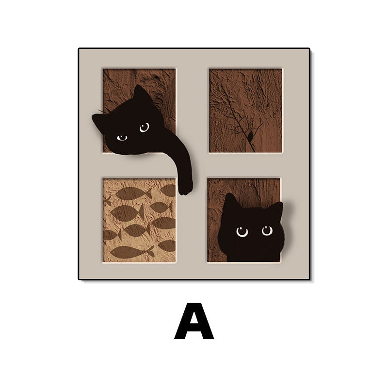 Decorative Framed Cat Artwork Homeandso