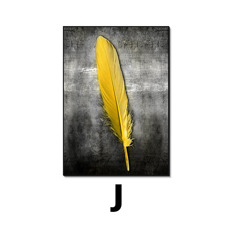 Feather-Inspired Framed Artwork Homeandso