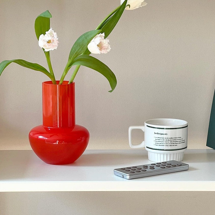 Zeitgenössische Glasblumenanzeige