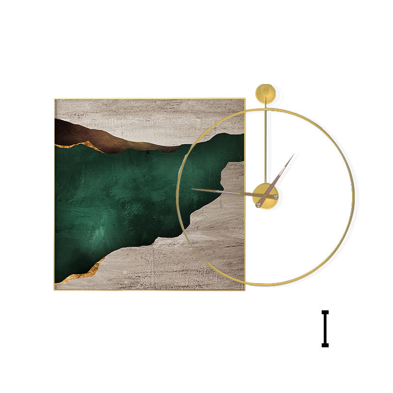 Artistic Wall Clock and Framed Abstract Artwork Homeandso