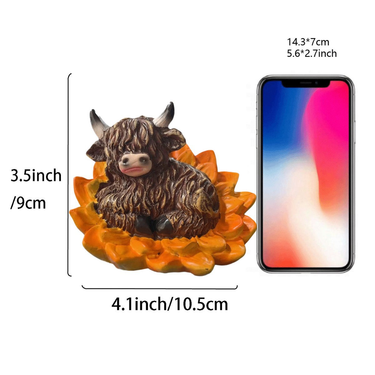 Charming Highland Cow Decorative Figurine Homeandso