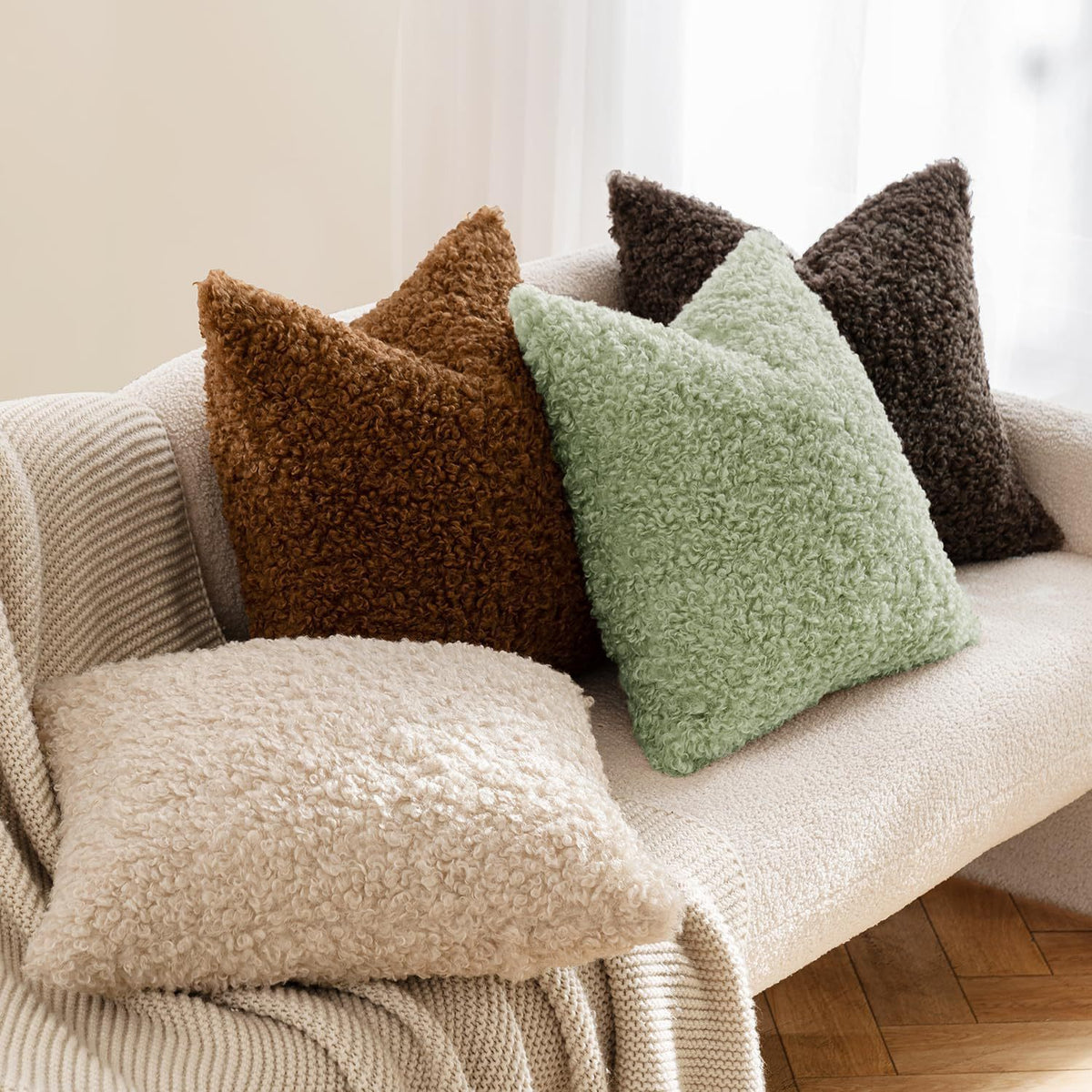 Fluffy Textured Decorative Pillow