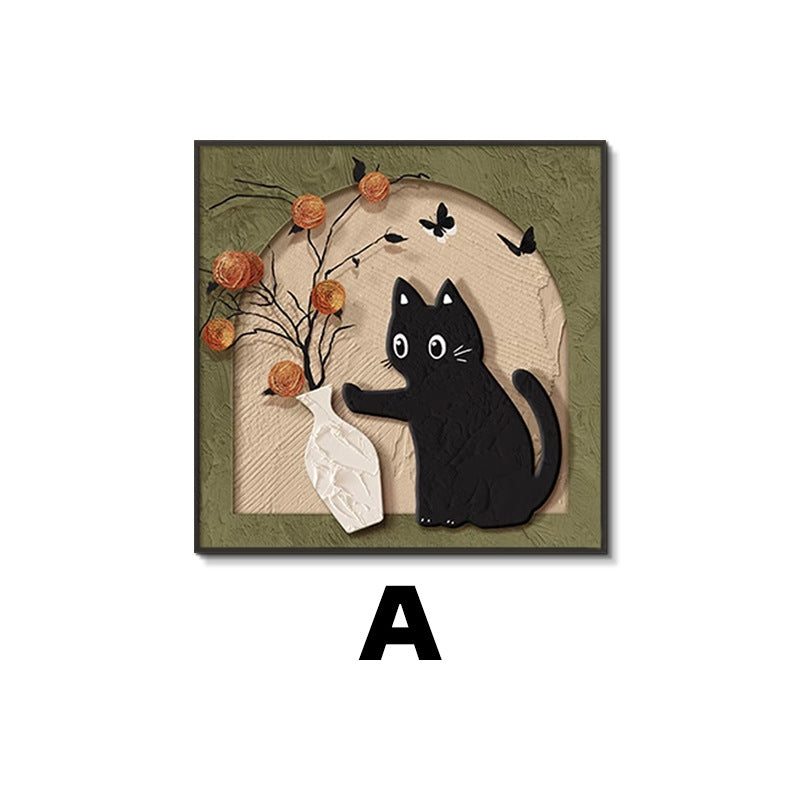 Decorative Cat-Themed Wall Art Homeandso