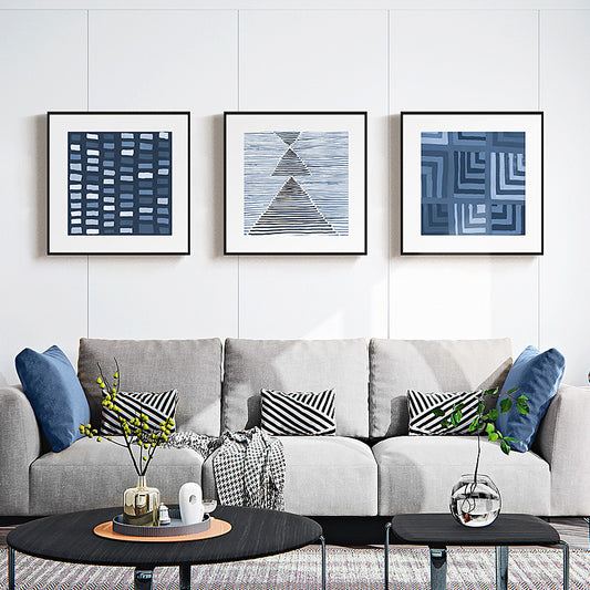 Abstract Grid Pattern Framed Art Print Homeandso