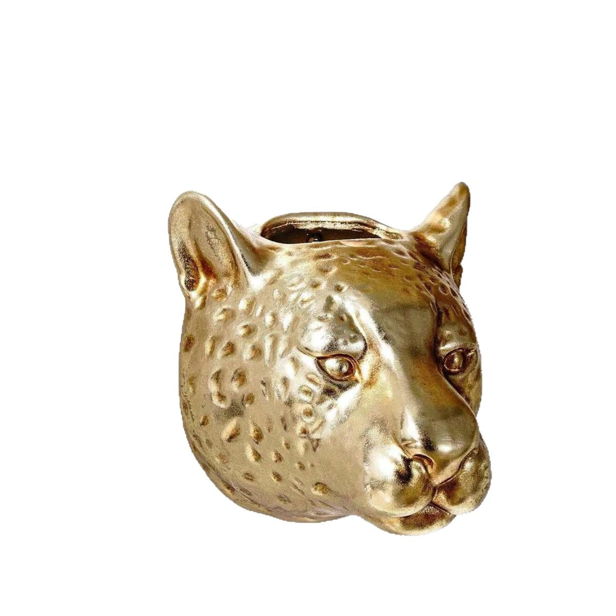 Decorative Leopard Head Planter Homeandso