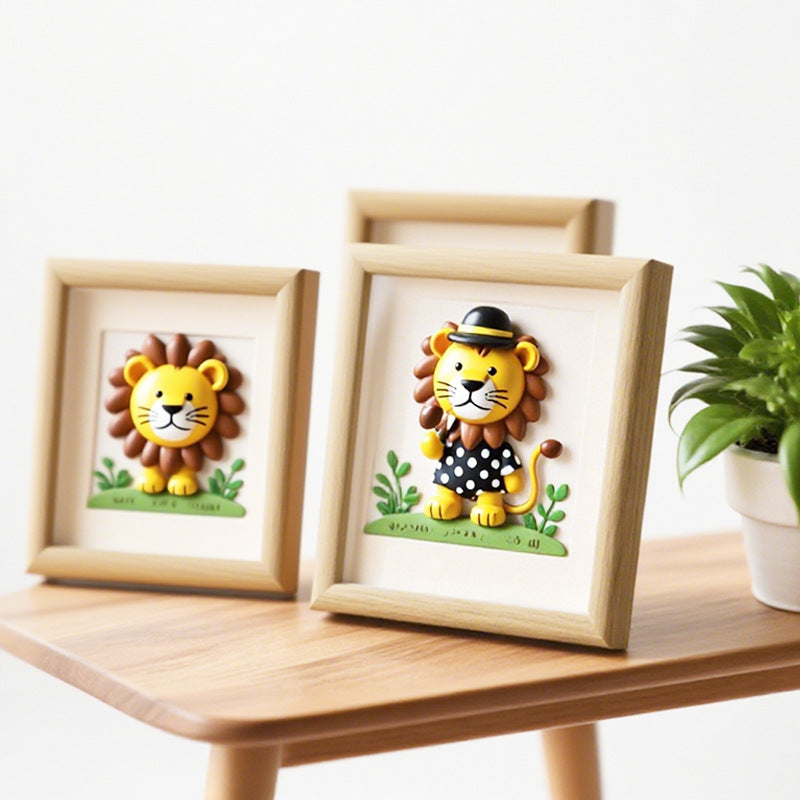 Whimsical Lion Artwork Frame