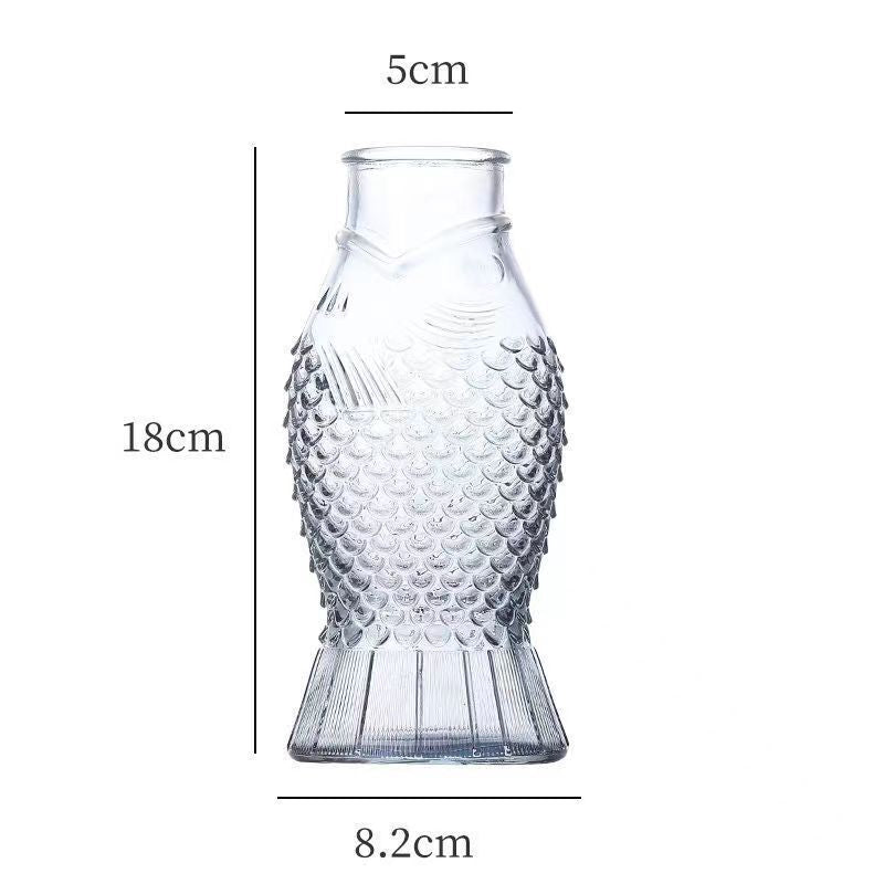 Fish-Shaped Decorative Glass Vase