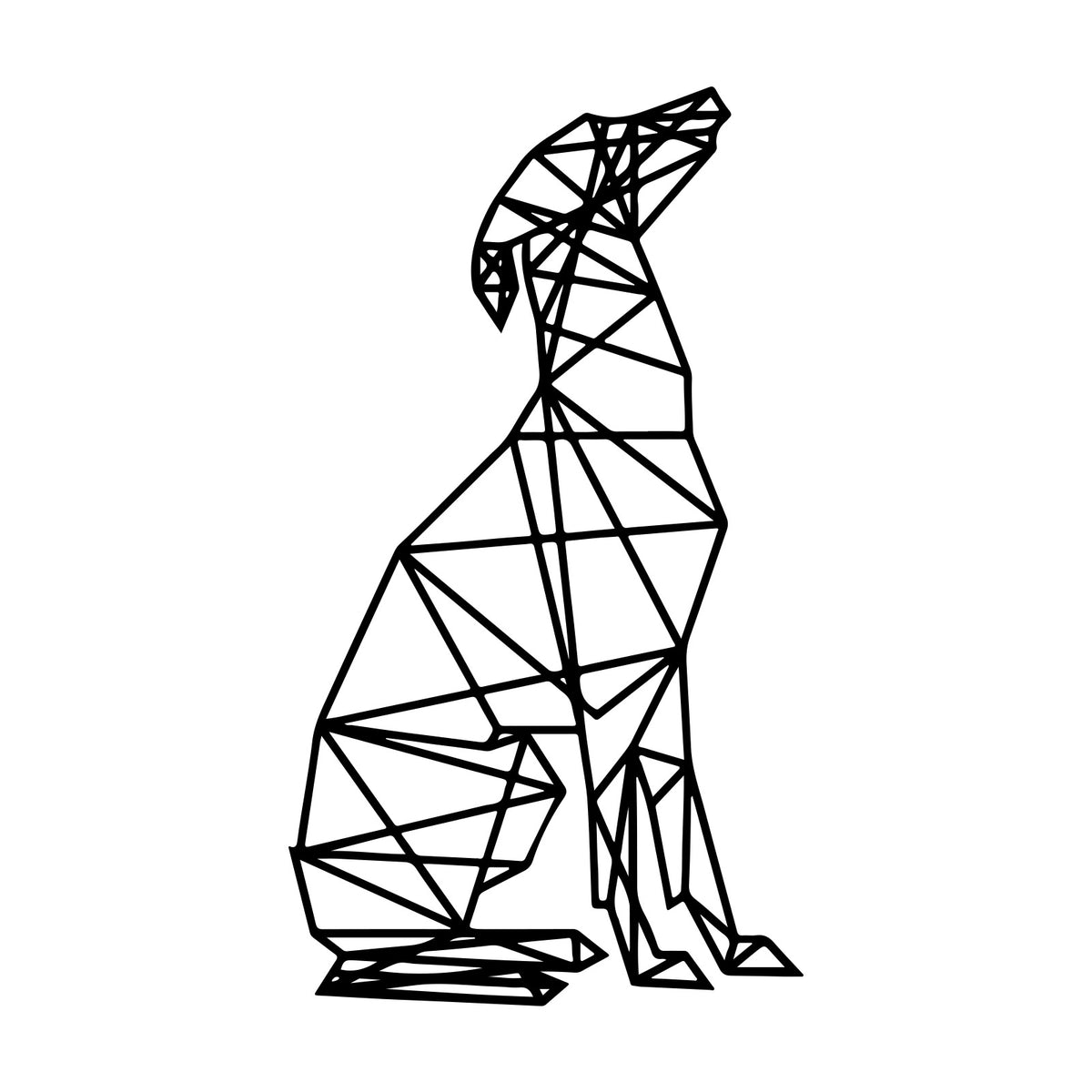 Geometric Dog Silhouette Wall Art Homeandso