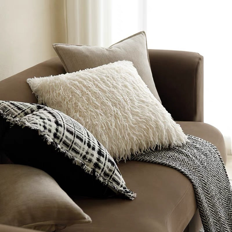 Plush Textured Decorative Cushion