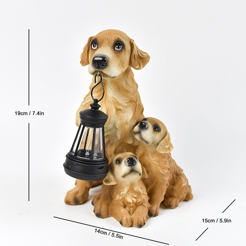 Decorative Dog Lantern Sculpture Homeandso