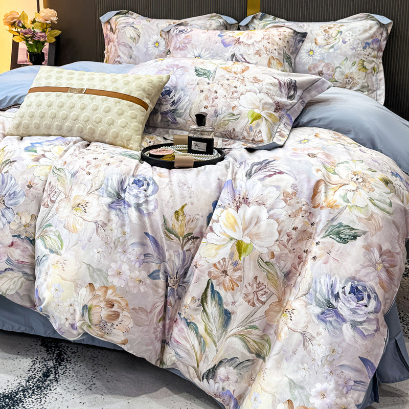 Decorative Premium Floral Print Bedding Set Homeandso