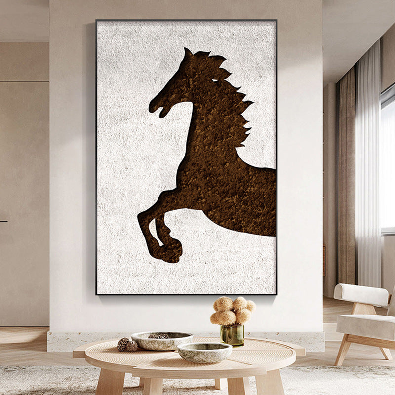 Textured Deer Silhouette Canvas Wall Art Homeandso
