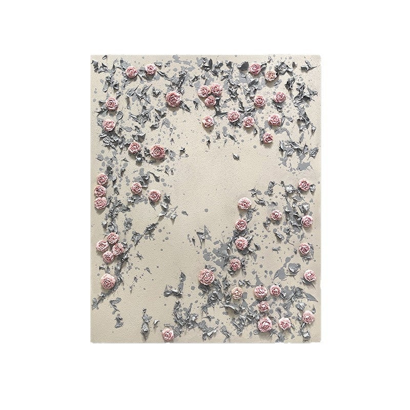 Textured Floral Relief Canvas Wall Art Homeandso