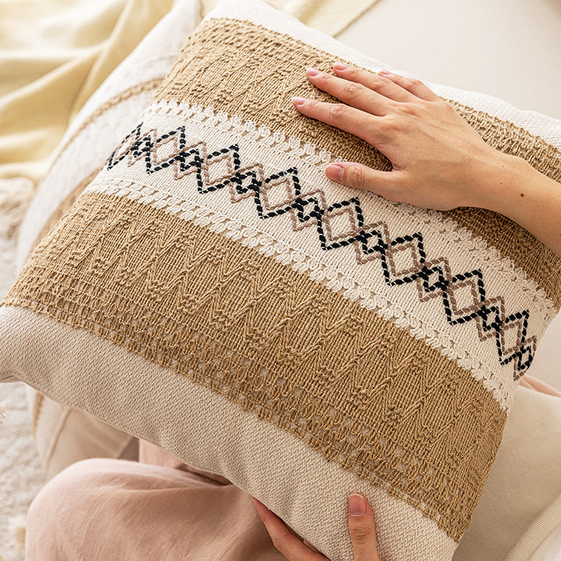 Bohemian Geometric Pattern Throw Pillow