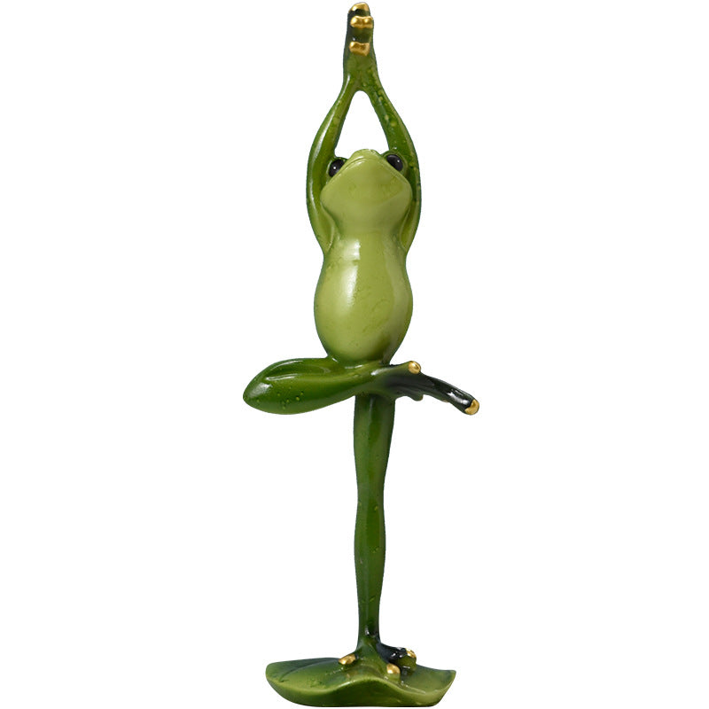 Elegant Yoga Frog Sculpture Homeandso