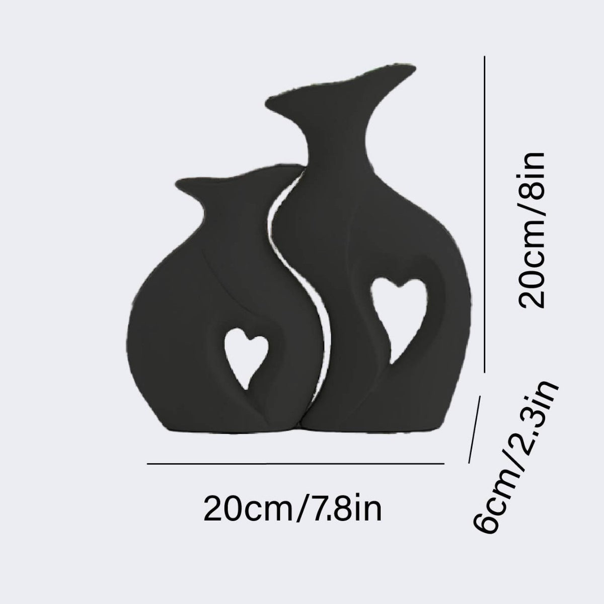 Elegant Heart-Shaped Ceramic Flower Vase Homeandso