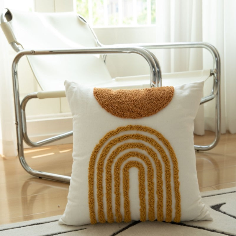 Textured Geometric Throw Pillow