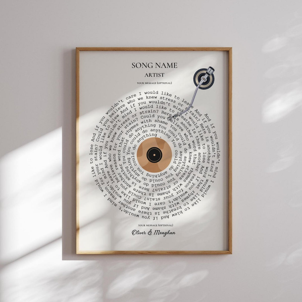 Customized Vinyl Record Art Print Homeandso