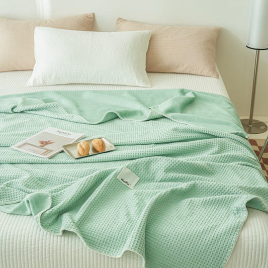 Soft Waffle-Weave Throw Blanket Homeandso