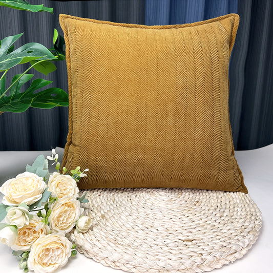 Textured Herringbone Design Throw Pillow