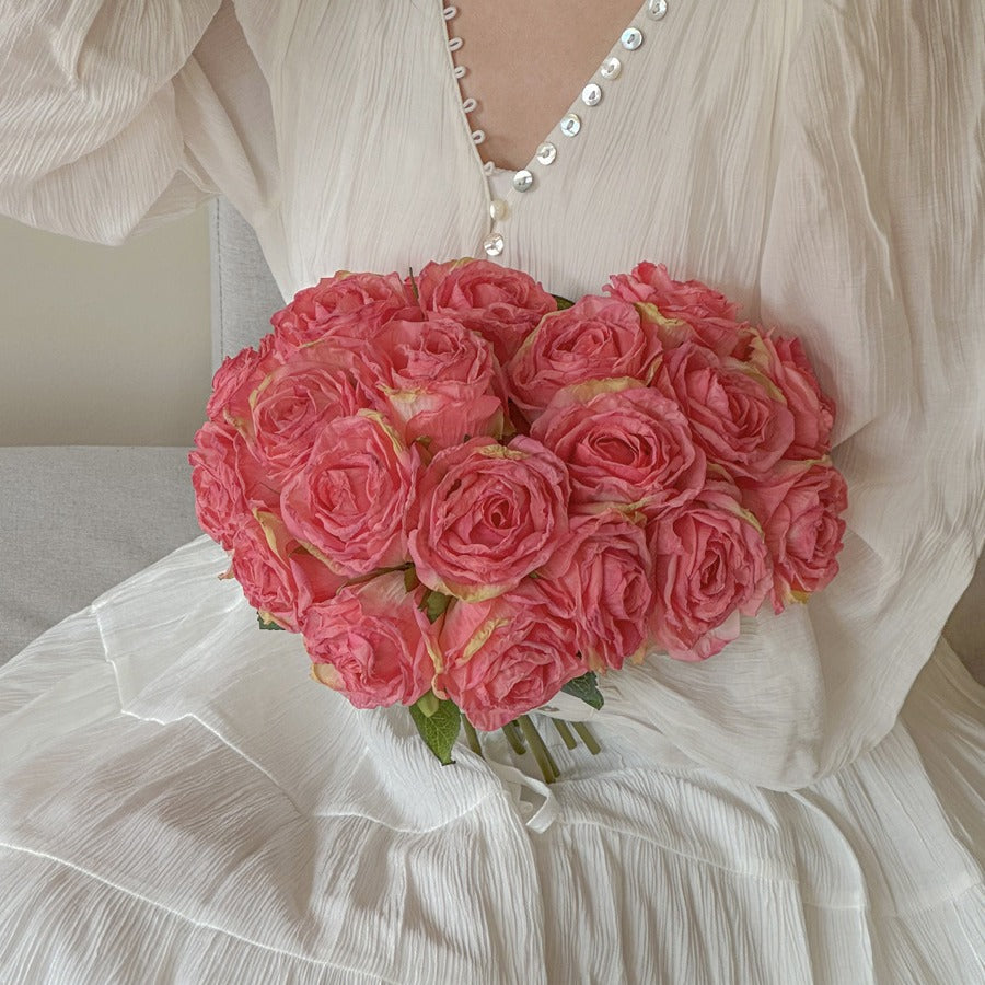 Faux Floral Rose Bouquet Arrangement