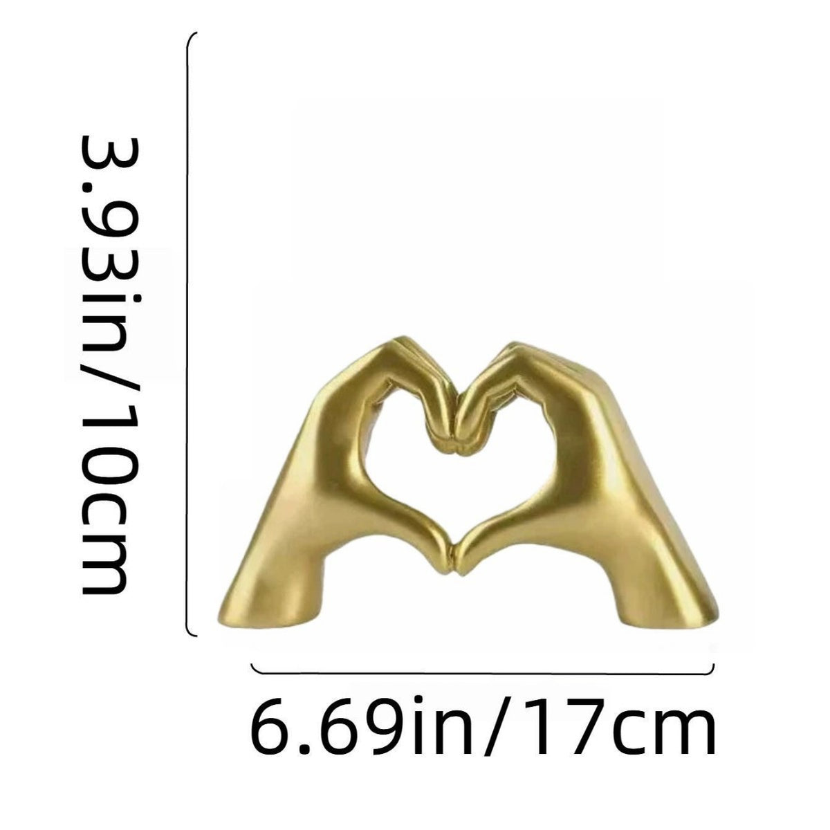 Heart-Shaped Hand Gesture Sculpture Homeandso