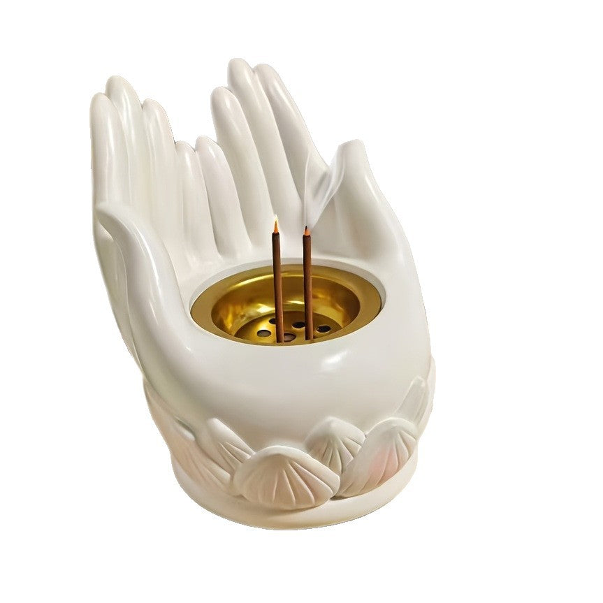 Decorative Hand-Shaped Incense Holder Homeandso