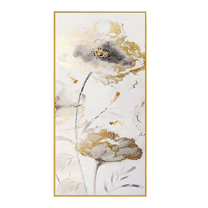 Elegant Floral Embossed Canvas Artwork Homeandso
