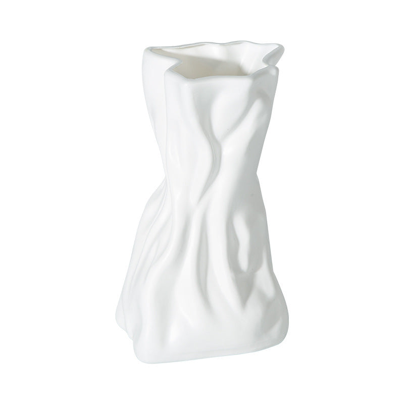 Abstract Wave-Design Decorative Vase